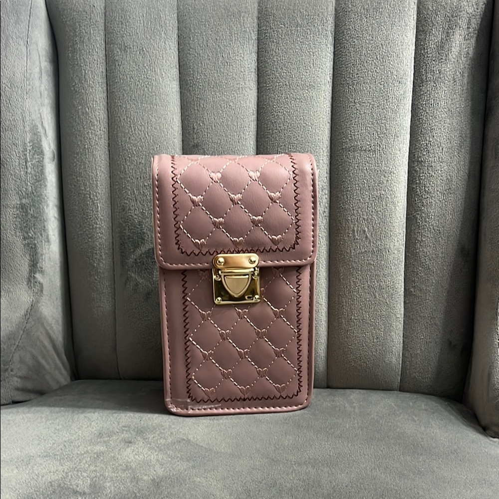 Quilted Pink Crossbody Bag